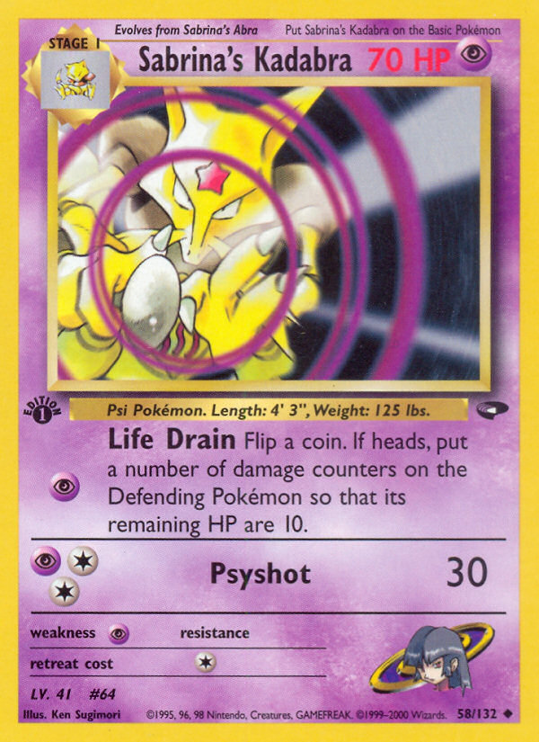 Sabrina's Kadabra (58/132) [Gym Challenge 1st Edition] | Devastation Store