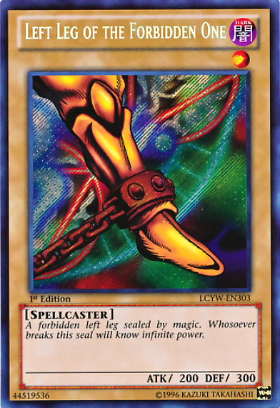 Left Leg of the Forbidden One [LCYW-EN303] Secret Rare | Devastation Store