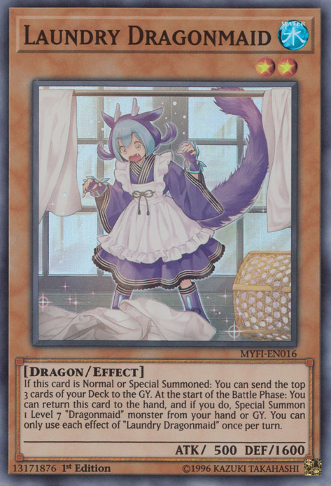 Laundry Dragonmaid [MYFI-EN016] Super Rare | Devastation Store