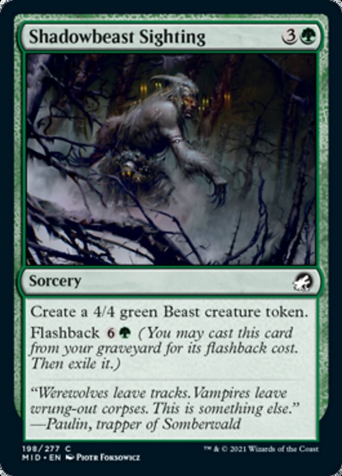 Shadowbeast Sighting [Innistrad: Midnight Hunt] | Devastation Store