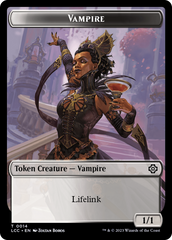 Vampire (0014) // Vampire Demon Double-Sided Token [The Lost Caverns of Ixalan Commander Tokens] | Devastation Store