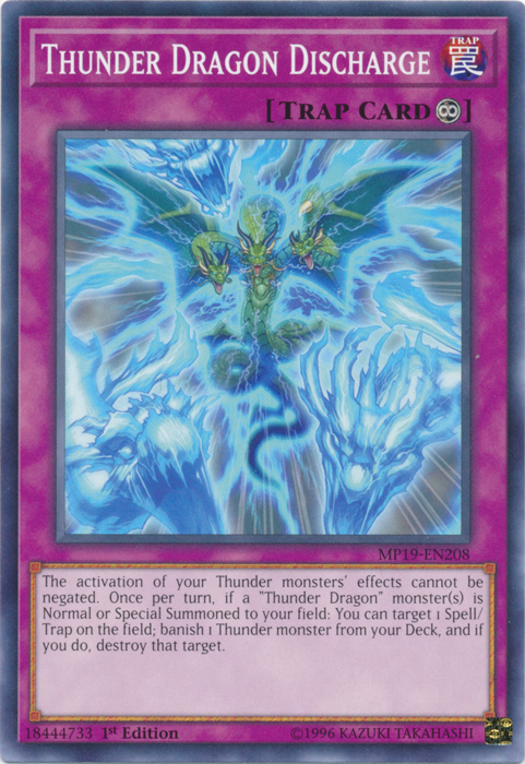 Thunder Dragon Discharge [MP19-EN208] Common | Devastation Store