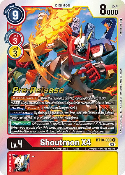 Shoutmon X4 [BT10-009] [Xros Encounter Pre-Release Cards] | Devastation Store