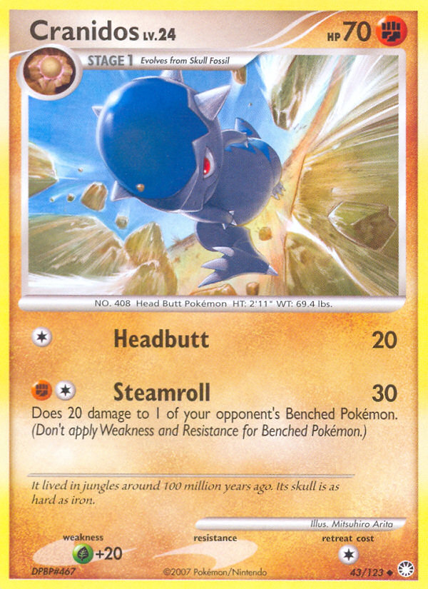 Cranidos (43/123) [Diamond & Pearl: Mysterious Treasures] | Devastation Store