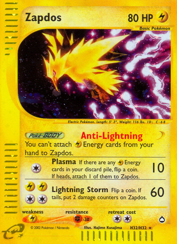 Zapdos (H32/H32) [Aquapolis] | Devastation Store
