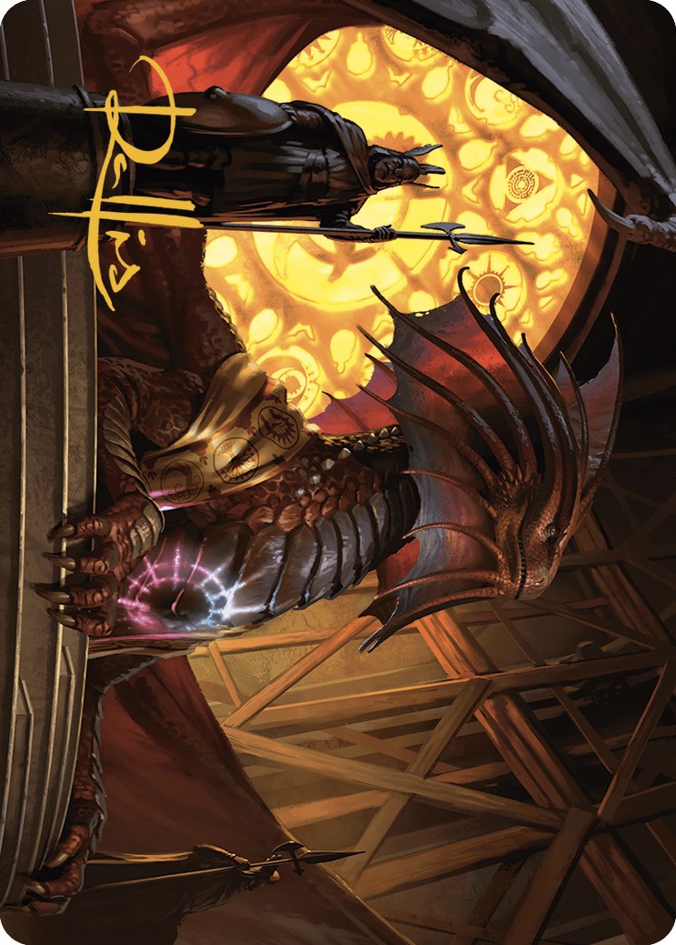Niv-Mizzet, Guildpact Art Card (21/49) (Gold-Stamped Signature) [Murders at Karlov Manor Art Series] | Devastation Store