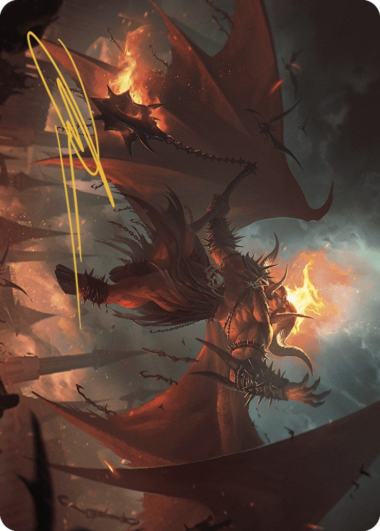 Rakdos, Patron of Chaos Art Card (22/49) (Gold-Stamped Signature) [Murders at Karlov Manor Art Series] | Devastation Store