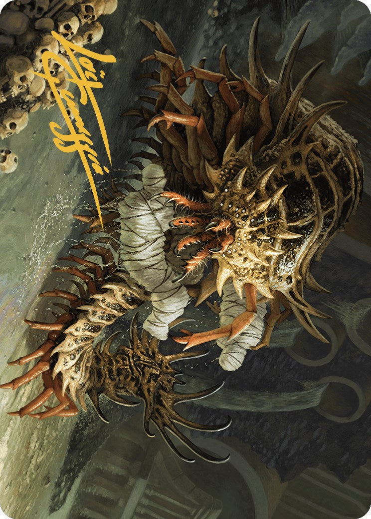 Rot Farm Mortipede Art Card (Gold-Stamped Signature) [Murders at Karlov Manor Art Series] | Devastation Store