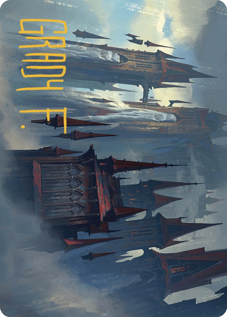 Thundering Falls Art Card (Gold-Stamped Signature) [Murders at Karlov Manor Art Series] | Devastation Store