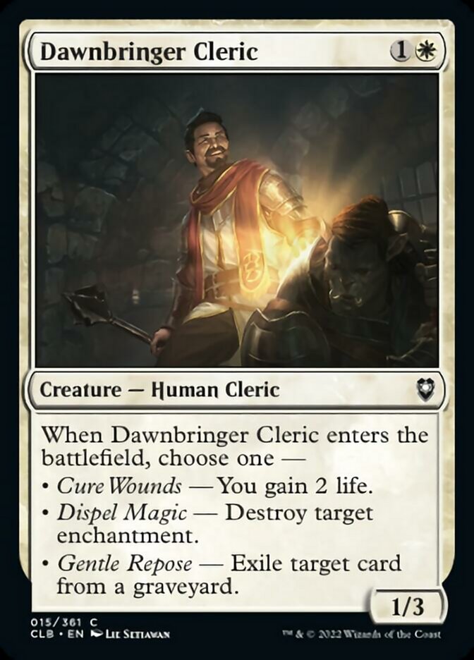 Dawnbringer Cleric [Commander Legends: Battle for Baldur's Gate] | Devastation Store