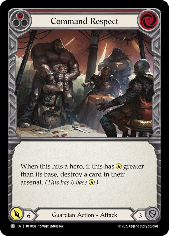 Command Respect (Red) [BET008] (Heavy Hitters Betsy Blitz Deck) | Devastation Store