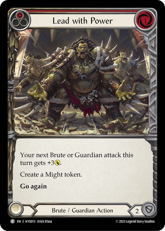 Lead with Power (Red) [KYO013] (Heavy Hitters Kayo Blitz Deck) | Devastation Store