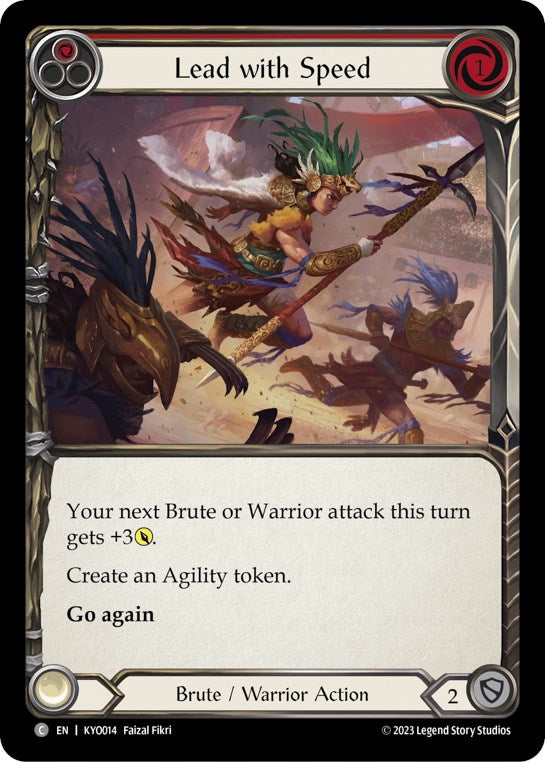Lead with Speed (Red) [KYO014] (Heavy Hitters Kayo Blitz Deck) | Devastation Store