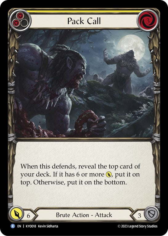 Pack Call (Yellow) [KYO018] (Heavy Hitters Kayo Blitz Deck) | Devastation Store