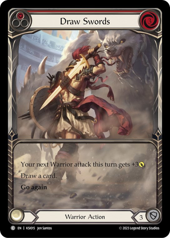 Draw Swords (Red) [KSI015] (Heavy Hitters Kassai Blitz Deck) | Devastation Store