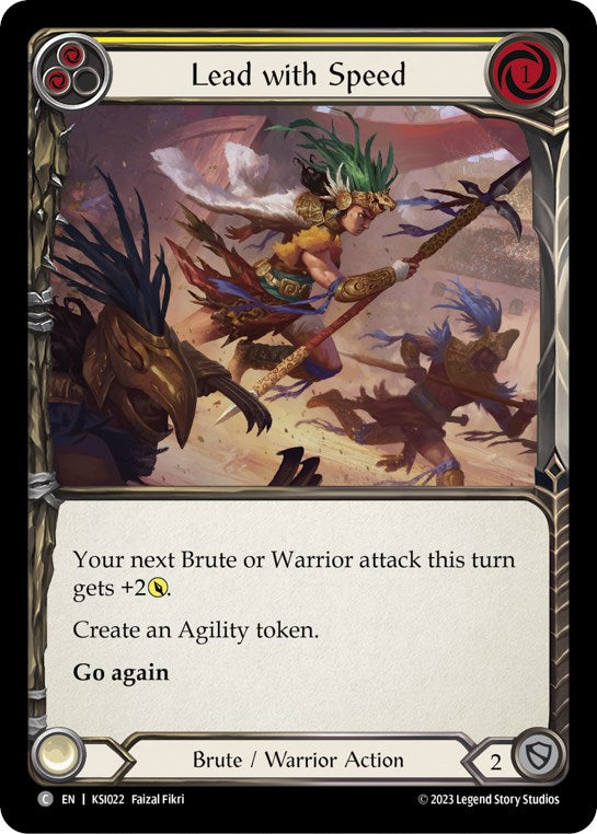 Lead with Speed (Yellow) [KSI022] (Heavy Hitters Kassai Blitz Deck) | Devastation Store