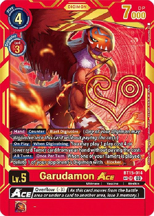 Garudamon Ace (Special Rare) [BT15-014] [Exceed Apocalypse] | Devastation Store