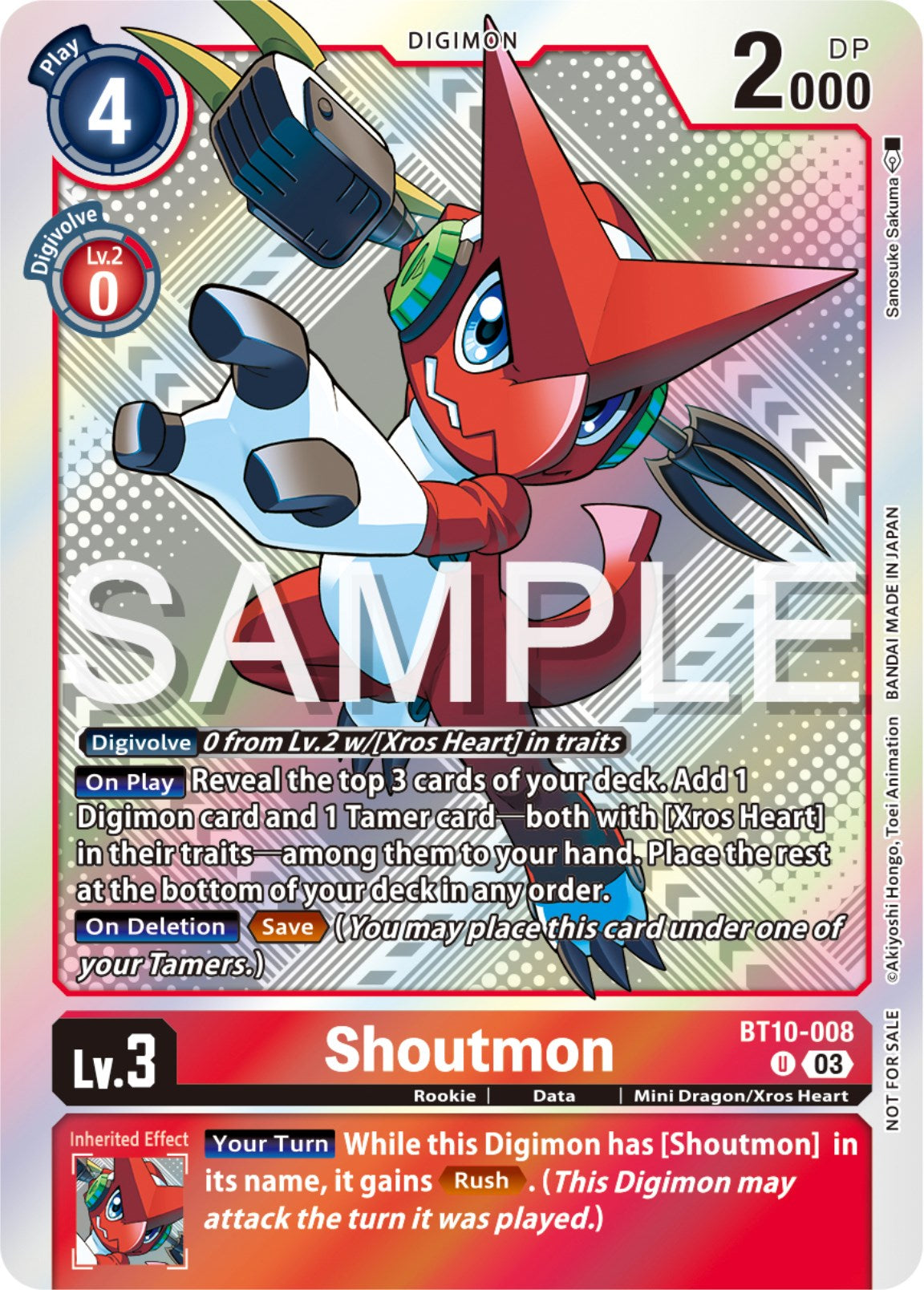 Shoutmon [BT10-008] (Exceed Apocalypse Pre-Release Winner) [Exceed Apocalypse Pre-Release Cards] | Devastation Store