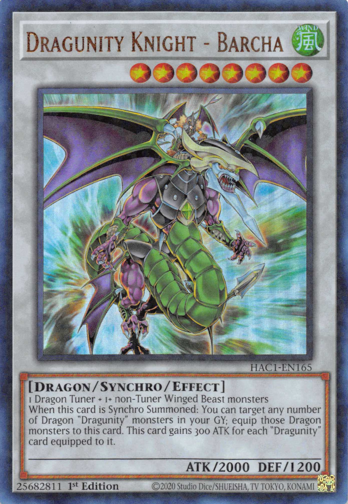 Dragunity Knight - Barcha (Duel Terminal) [HAC1-EN165] Parallel Rare | Devastation Store