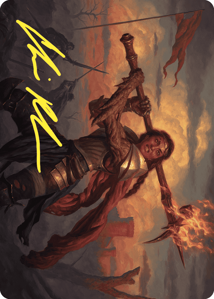 Imodane, the Pyrohammer Art Card (Gold-Stamped Signature) [Wilds of Eldraine Art Series] | Devastation Store