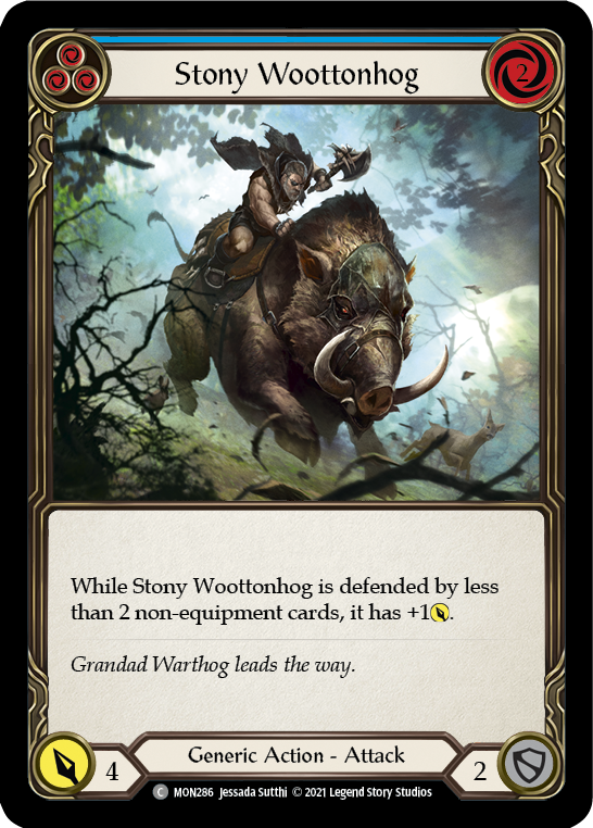 Stony Woottonhog (Blue) [MON286] 1st Edition Normal - Devastation Store | Devastation Store