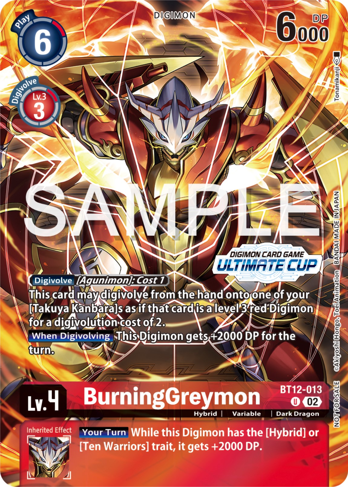 BurningGreymon [BT12-013] (Ultimate Cup 2024) [Across Time Promos] | Devastation Store