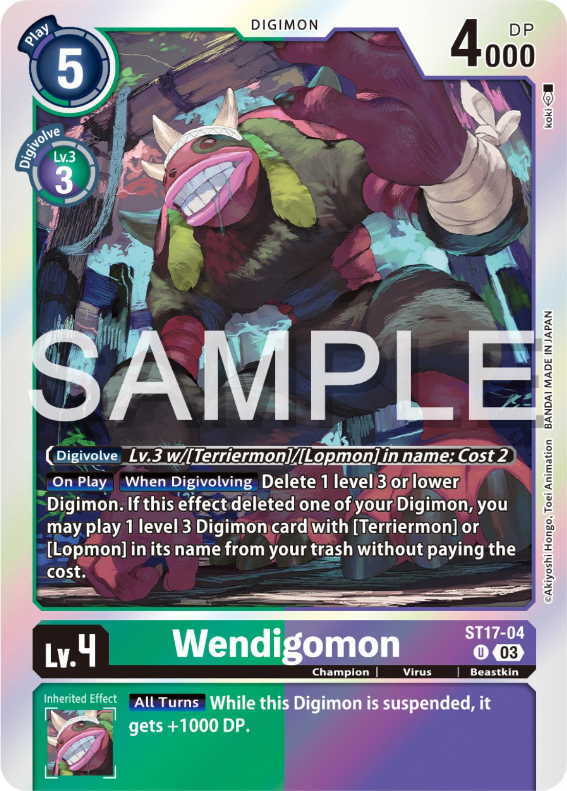 Wendigomon [ST17-04] [Starter Deck: Double Typhoon Advanced Deck Set] | Devastation Store