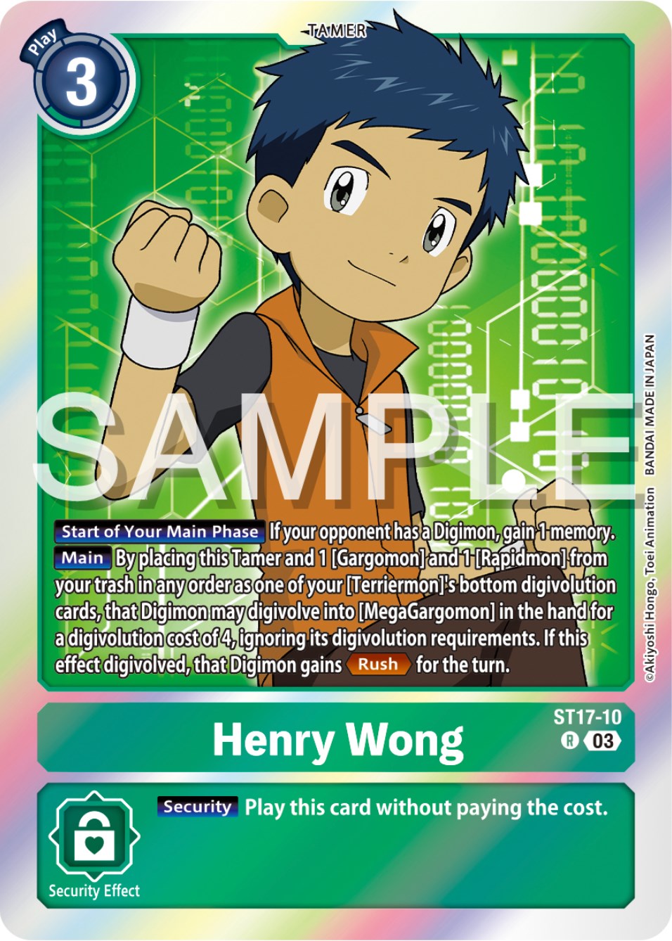 Henry Wong [ST17-10] [Starter Deck: Double Typhoon Advanced Deck Set] | Devastation Store