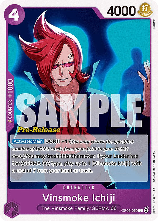 Vinsmoke Ichiji [Wings of the Captain Pre-Release Cards] | Devastation Store