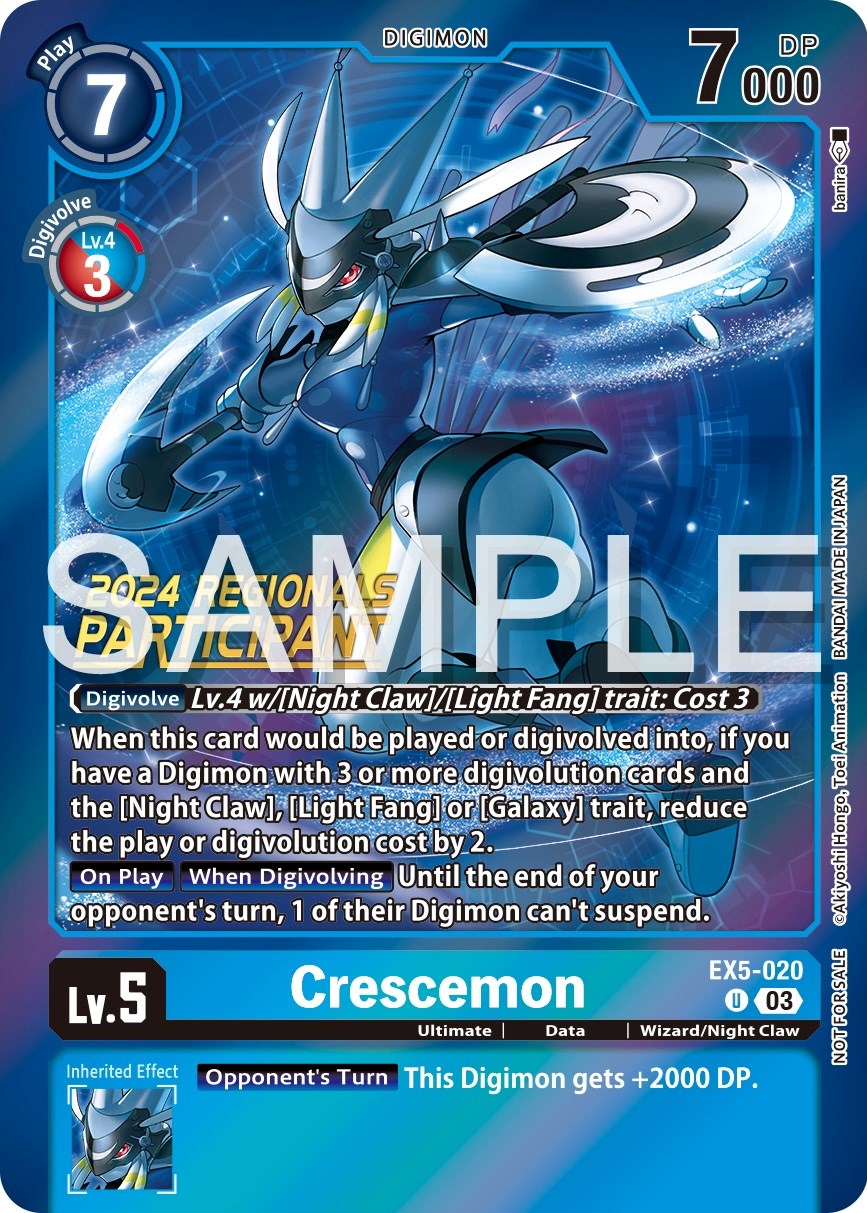 Crescemon [EX5-020] (2024 Regionals Participant) [Animal Colosseum Promos] | Devastation Store