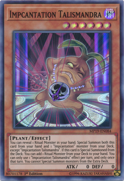 Impcantation Talismandra [MP19-EN084] Super Rare | Devastation Store