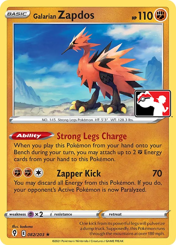 Galarian Zapdos (082/203) [Prize Pack Series One] | Devastation Store