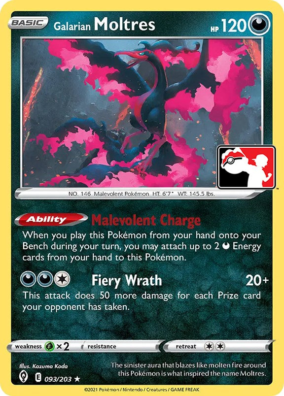 Galarian Moltres (093/203) [Prize Pack Series One] | Devastation Store