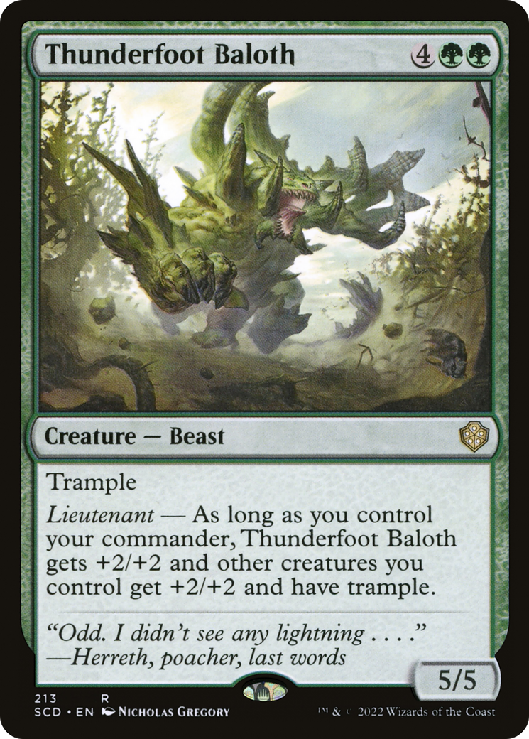 Thunderfoot Baloth [Starter Commander Decks] | Devastation Store