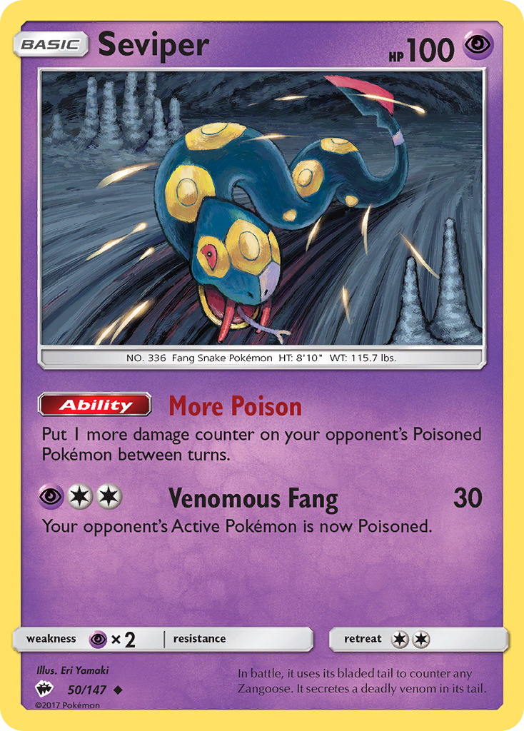 Seviper (50/147) [Sun & Moon: Burning Shadows] | Devastation Store