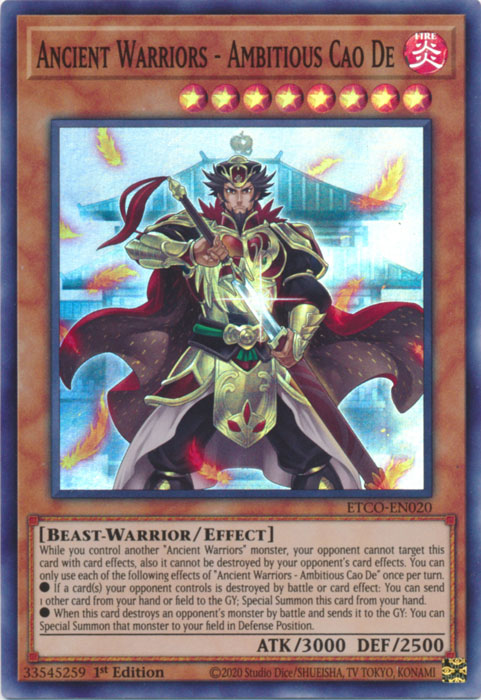 Ancient Warriors - Ambitious Cao De [ETCO-EN020] Super Rare | Devastation Store