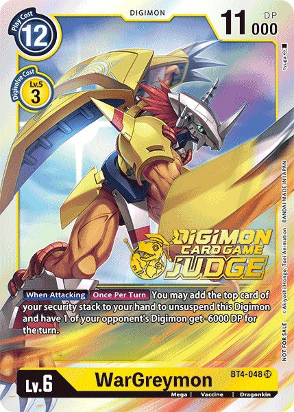 WarGreymon [BT4-048] (Judge Pack 1) [Great Legend Promos] | Devastation Store