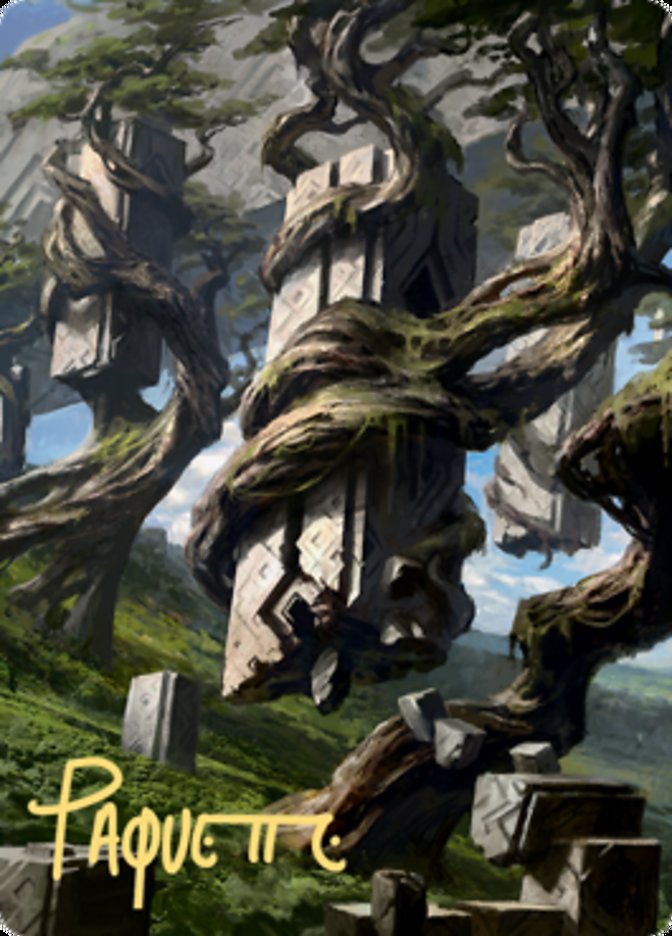 Forest 2 Art Card (Gold-Stamped Signature) [Zendikar Rising Art Series] | Devastation Store
