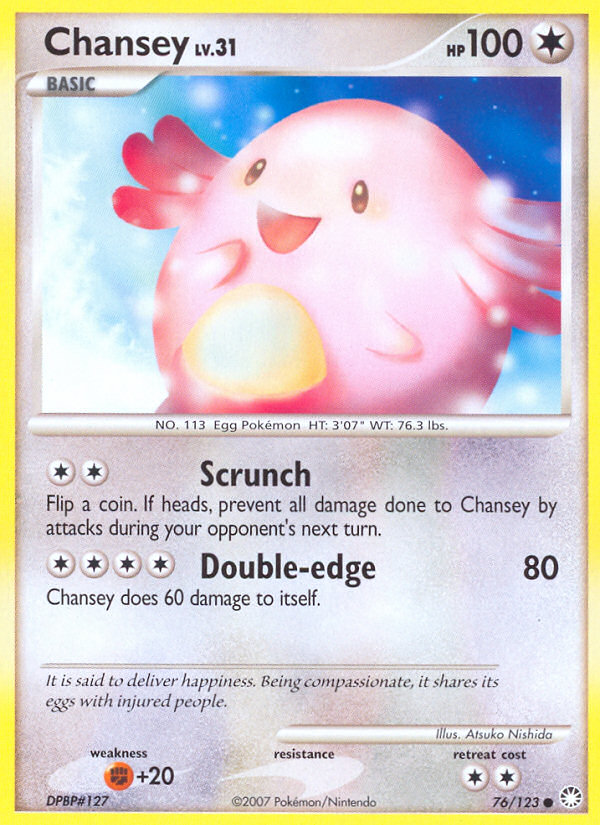 Chansey (76/123) [Diamond & Pearl: Mysterious Treasures] | Devastation Store