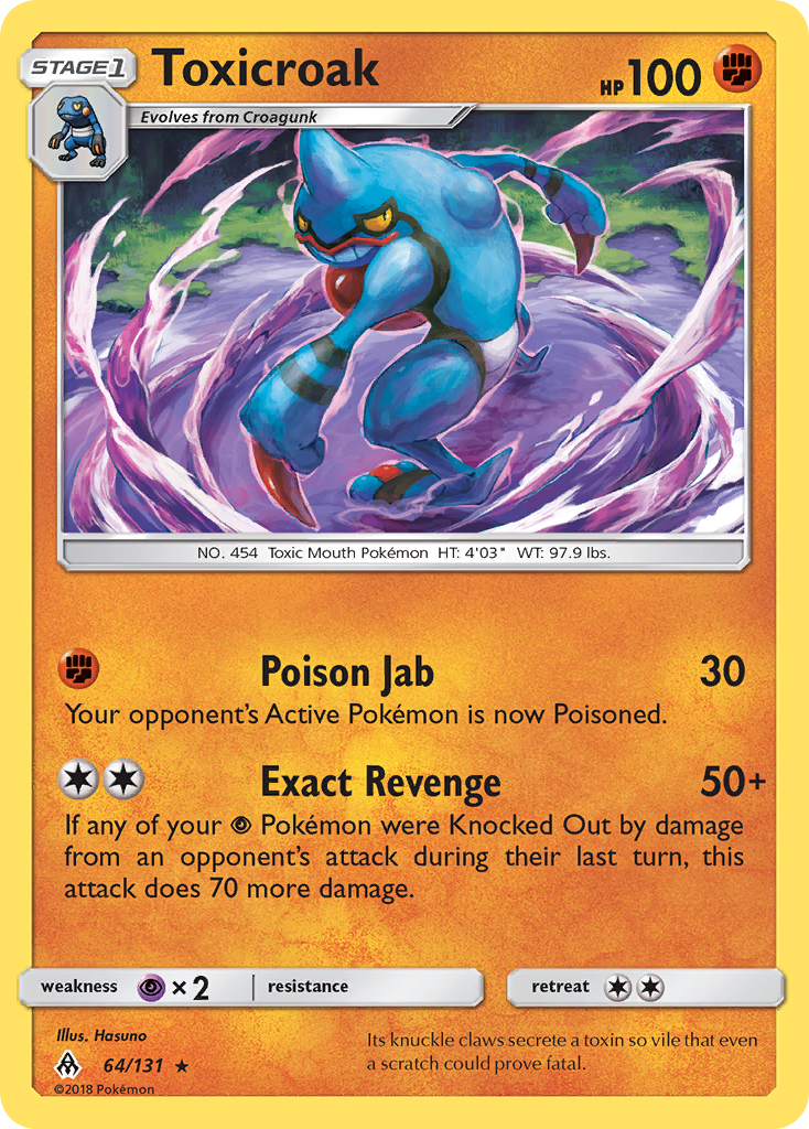 Toxicroak (64/131) [Sun & Moon: Forbidden Light] | Devastation Store
