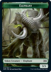 Elephant // Tuktuk the Returned Double-sided Token [Double Masters Tokens] | Devastation Store