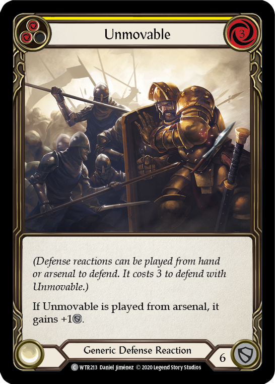 Unmovable (Yellow) [WTR213] Unlimited Edition Rainbow Foil - Devastation Store | Devastation Store