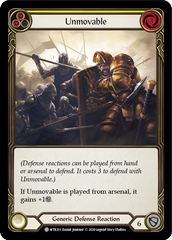 Unmovable (Yellow) [WTR213] Unlimited Edition Rainbow Foil - Devastation Store | Devastation Store