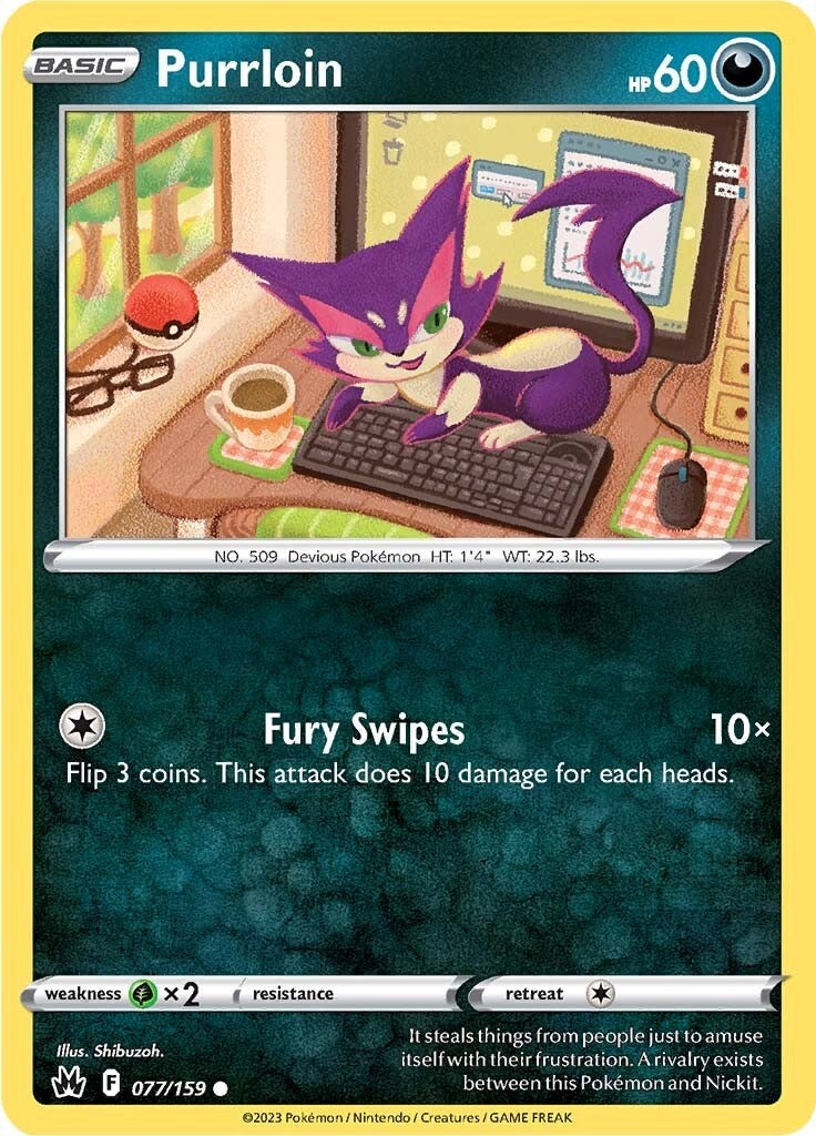 Purrloin (077/159) [Sword & Shield: Crown Zenith] | Devastation Store