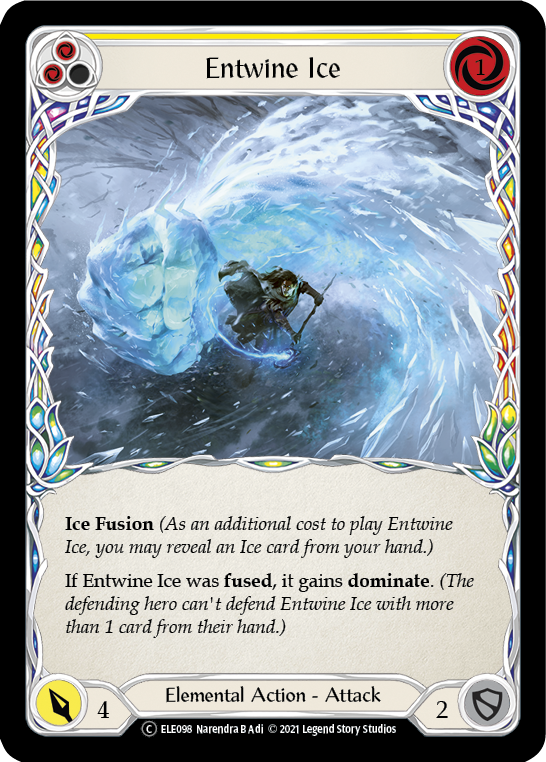 Entwine Ice (Yellow) [U-ELE098] Unlimited Rainbow Foil | Devastation Store