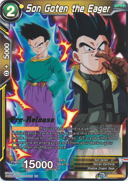 Son Goten the Eager (BT10-102) [Rise of the Unison Warrior Prerelease Promos] | Devastation Store