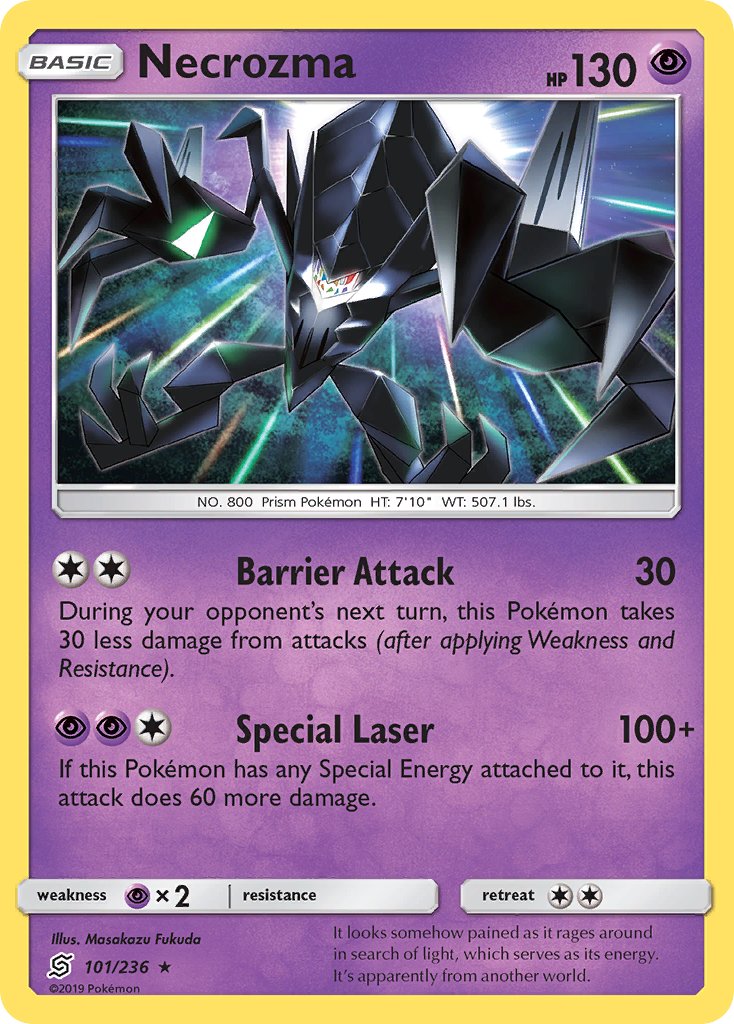 Necrozma (101/236) (Cracked Ice Holo) (Theme Deck Exclusive) [Sun & Moon: Unified Minds] | Devastation Store