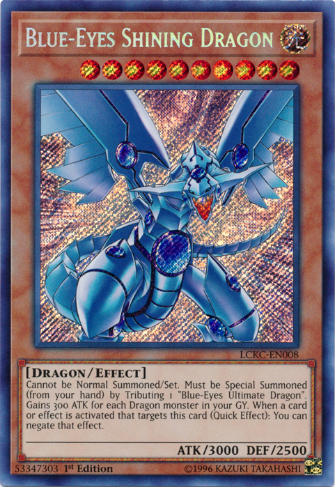 Blue-Eyes Shining Dragon [LCKC-EN008] Secret Rare | Devastation Store