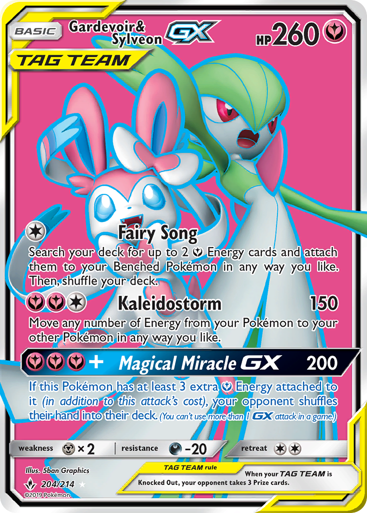 Gardevoir & Sylveon GX (204/214) [Sun & Moon: Unbroken Bonds] | Devastation Store