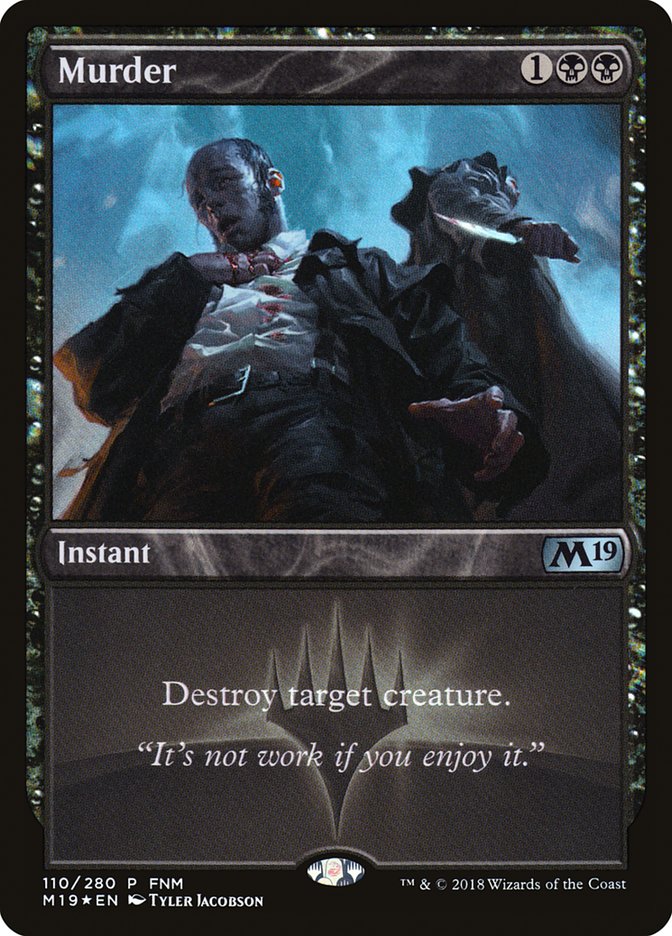 Murder (FNM) [Core Set 2019 Promos] | Devastation Store